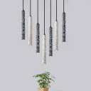 Nordic Industrial Style Pendant Light Creative Dining Table Long Hanging Lamp