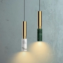 Modern Minimalist Marble Hanging Lamp Creative Line Metal Single Pendant