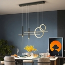 Linear Modern Pendant Lighting Fixtures Minimalism Island Lighting for Dinning Room