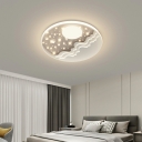 5-Light Ceiling Lamp Kids Style Round Shape Metal Flush-Mount Light Fixture