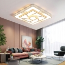 Modern Style Flush Mount Ceiling Light Crystal Flush Mount Lighting for Living Room
