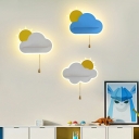 Acrylic Shade Wall Sconce Cloud and Sun Shape LED Wall Mount Light Fixture