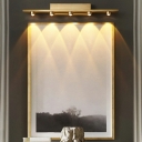 Postmodern Light Luxury Metal Vanity Light Minimalist LED Wall Mounted Mirror Front for Bathroom