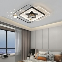 3-Light Flush Light Fixtures Kids Style Geometric Shape Metal Ceiling Mounted Lights