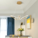 Island Light Fixtures Modern Style Acrylic Island Chandelier Lights for Living Room