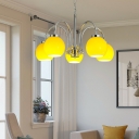 Globe Glass Hanging Ceiling Lights Modern Hanging Chandelier for Living Room