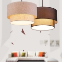 Ceiling Lamps Modern Style Fabric Hanging Lamps Kit for Living Room