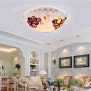 Dome Traditional Flush Mount Ceiling Lights Baroque Tiffany Ceiling Light for Living Room