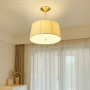 Traditional Flush Mount Ceiling Lighting Fixture Fabric Semi Flush Mount for Living Room