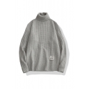 Turtleneck Plain Sweater Men's Winter Thickened Long Sleeve Knitted Sweater