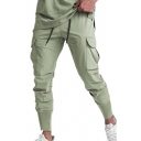 Straight Men's Lounge Pants Trendy Quick Dry Pants Multi-pocket Ice Silk Sport Trousers