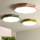 Metal Led Flush Mount Ceiling Light Fixtures Modern Minimalist for Living Room