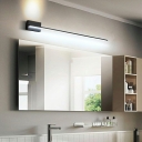 Contemporary Bathroom Vanity Lights 2-Light LED Vanity Wall Light Fixtures in Black