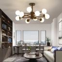 Wood Chandelier Pendant Light Modern Hanging Ceiling Light for Living Room