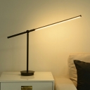 White Curved LED Table Lamp Modern Style Metal 1 Light Table Lamp