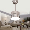 1-Light Hanging Lamp Kit Contemporary Style Fan Shape Metal Pendant Ceiling Lights