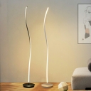1-Light Floor Lamps Minimalism Style Linear Shape Metal Standing Lamp