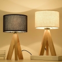 Modern Nightstand Lamps Fabric Bedside Reading Lamps for Living Room