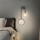 2-Light Sconce Lights Minimalism Style Globe Shape Metal Wall Mounted Lamps