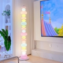 Minimalism Standing Floor Lamp Multi-Color Glass Shade LED Standing Light
