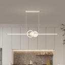 3-Light Pendant Ceiling Lights Modern Style Geometric Shape Metal Hanging Lamp Kit