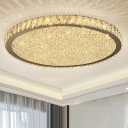 Crystal LED Flush Mount Lighting Fixtures Elegant LED Ceiling Mount Chandelier for Living Room
