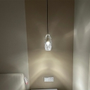 1-Light Ceiling Pendant Lights Simple Style Geometric Shape Crystal Hanging Lamp Kit