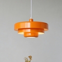1-Light Hanging Ceiling Light Modern Style Geometric Shape Metal Pendant Lights