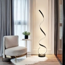 Minimalistic Linear Standing Floor Lamp Circular Base Floor Standing Lamps