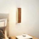 Rectangle Shape Wood Wall Lamp Modern Simple 1 Light Sconce Lighting