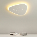 1-Light Flush Light Fixtures Modernist Style Geometric Shape Metal Ceiling Mounted Lights