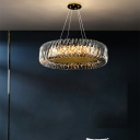 12-Light Chandelier Lights Contemporary Style Drum Shape Metal Pendant Lighting