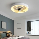 Remote Control Bedroom Hanging Fan Lamp Iron Nordic 18.9