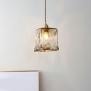 1-Light Ceiling Pendant Lights Modern Style Geometric Shape Glass Hanging Lamps Kit