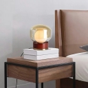 Clear Modern Nightstand Lamps Glass Bedside Reading Lamps for Bedroom