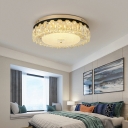 Flush Mount Ceiling Light Modern Style Crystal Flush Light for Bedroom