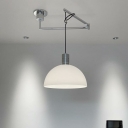 1 Light Hanging Ceiling Lights Simplistic Style Dome Shape Metal Movable Pendant Lamps