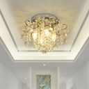 Modern Simple Led Aisle Flush Lights Crystal Corridor Ceiling Lights for Entry Cloakroom