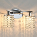 3-Light Sconce Lights Minimalism Style Cylinder Shape Metal Vanity Wall Light