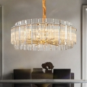 10-Light Chandelier Lights Modernist Style Geometric Shape Crystal Hanging Ceiling Light