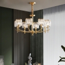 Crystal Hanging Pendant Lights Modern Minimalism Ceiling Chandelier for Living Room
