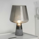 Cup Modern Nightstand Lamps Glass Bedside Reading Lamps for Bedroom