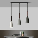 3-Light Suspension Light Contemporary Style Bell Shape Metal Hanging Lamp Kit