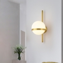 Creative Moon Wall Lamp Postmodern Fashion Glass 1-Light Wall Mounted Light