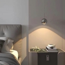 1-Light Hanging Ceiling Lamp Modern Style Ball Shape Metal Pendant Lighting