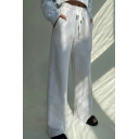 Spring and Summer Sweatpants Casual Loose Lace-up Wide Leg Trousers