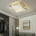Flush Mount Ceiling Light Modern Style Crystal Flush Light for Living Room