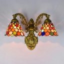 Wall Mounted Light Tiffany Style Glass Wall Sconce Lighting for Living Room