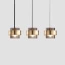 1-Light Suspension Light Contemporary Style Cylinder Shape Metal Hanging Lamp Kit
