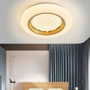 Round Flush Mount Ceiling Light Modern Style Acrylic Flush-Mount Light Fixture for Bedroom